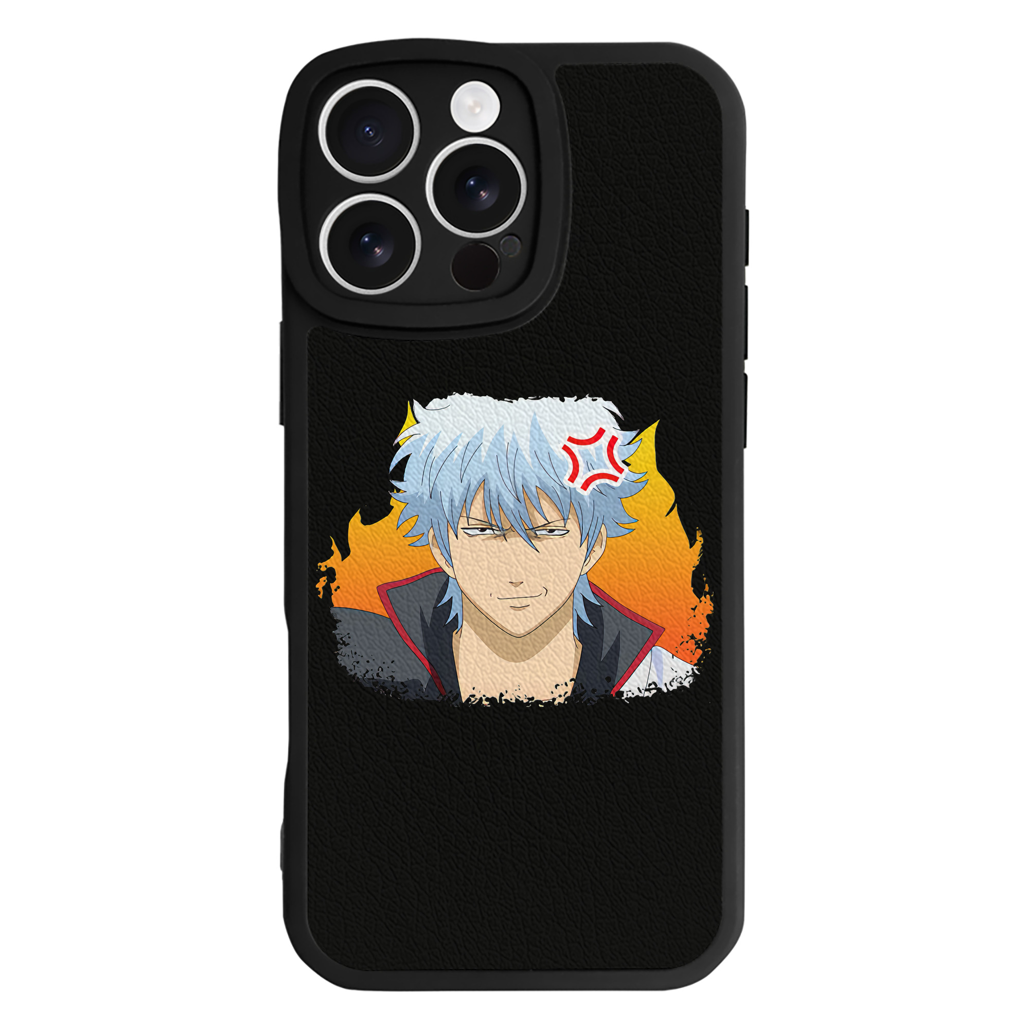 （画像用） ぎんたま 坂田銀時（さかたぎんとき） 神楽 志村新八（しむら しんぱち） GINTAMA Sakata Gintoki Kagura Shimura Shinpachi 【iPhone 16シリーズ対応】シリコンスマホケース（レザー調） 材質：シリコン